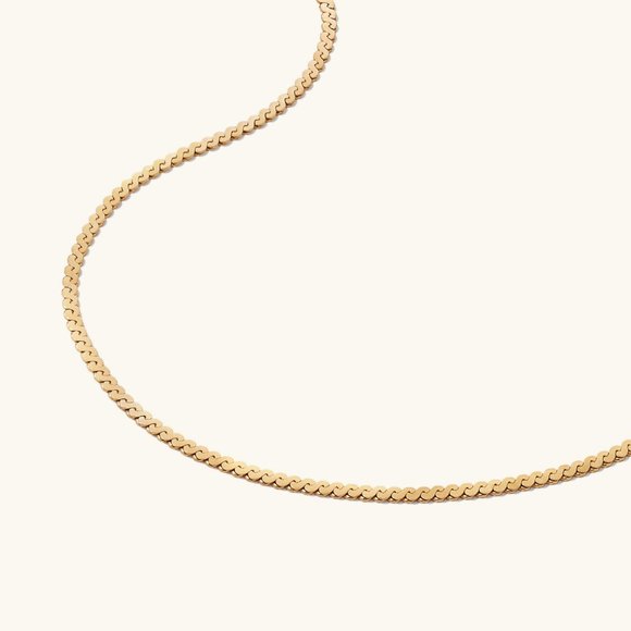 Mejuri Serpentine Chain Necklace 18" / 14K gold - Picture 3 of 7